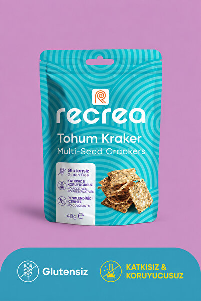 recrea snacks 1 Adet Glutensiz Tohum Kraker