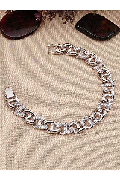 Bilge Kadın Aura Silver Color Zircon Stone Vip Xuping Steel Bracelet, Non-Tar...