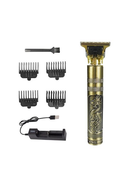 OEM Trimmer profesional pentru barbă și conturare Andowl, Model Dragon, Zgomo...