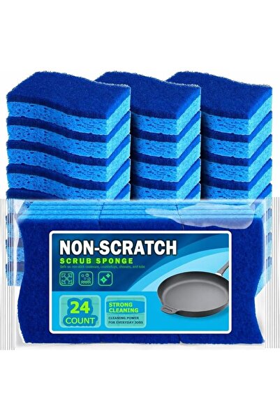 MASROO Non Scratch Scrub Sponge, 24Count, Sponges for Dishes, Sponges Kitchen...