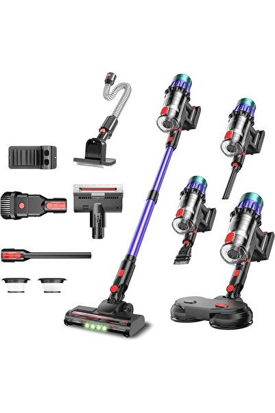 Wemart 50KPa Cordless Vacuum Cleaner, Brushless Motor Stick Vacuum, 6-in-1 Li...