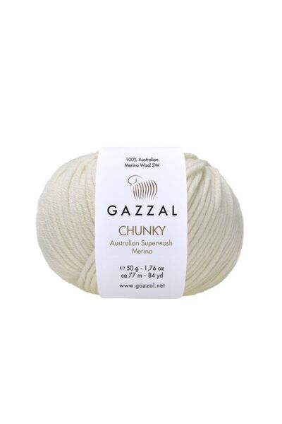 Gazzal Chunky 100% Merino Wool Thick Knitting Yarn 50 Gr 77 m Sweater Cardiga...