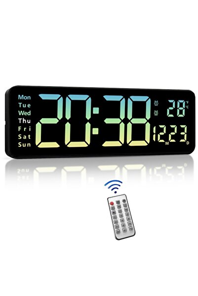 OEM Ceas de perete digital cu LED, SDLOGAL, ecran mare de 16 inch cu telecoma...