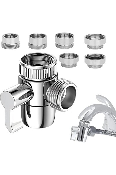 Generic 6 Piece Metal Faucet Thread Converter Set, M16 M18 M20 M24 M26 M28 to...