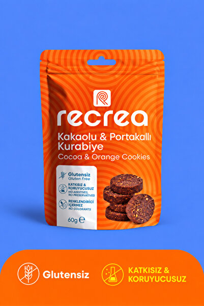 recrea snacks 1 Adet Glutensiz Kakaolu & Portakallı Kurabiye