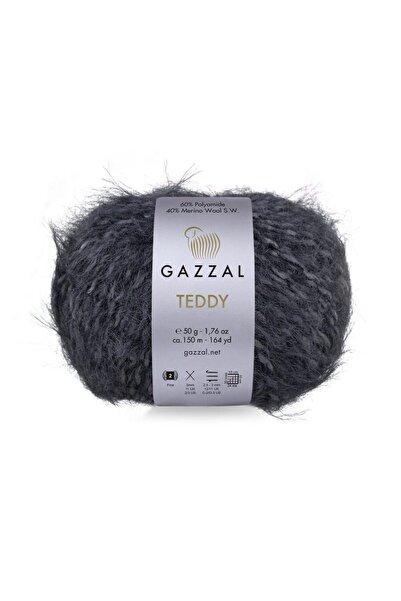 Gazzal Teddy 40% Merino Wool 60% Polyamide – 50 g 150 m Fluffy Knitting Yarn-...