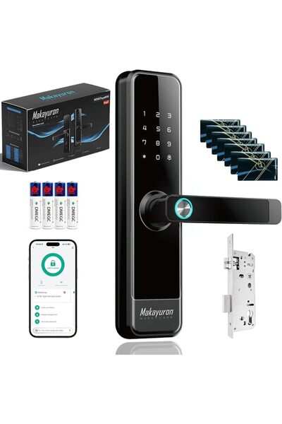 Makayuron قفل باب ذكي Smart Door Lock work with Tuya Wi-Fi, Arabic Voice Guid...