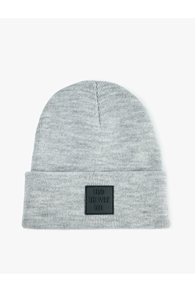 Koton Layered Basic Beret with Label Detail