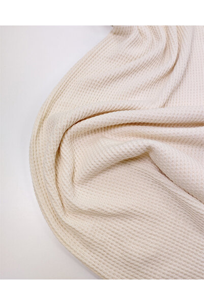 Kumaş Parça Soft, Flexible, Draped Knitwear in Cream Color, Knitted Fabric fo...