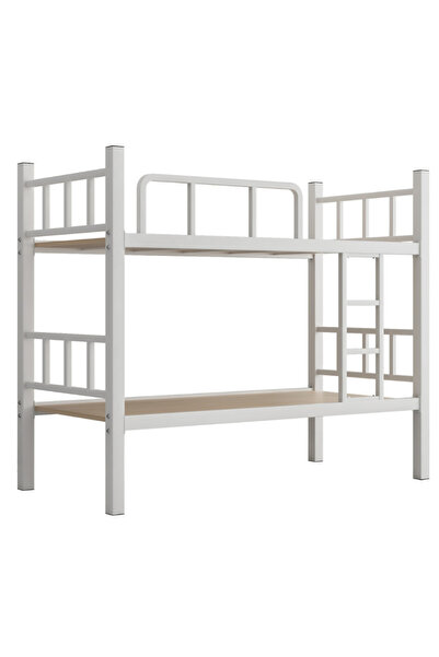 Diason Metal Bunk Bed Frame with Safety Guardrail, Modern Twin over Twin Stac...