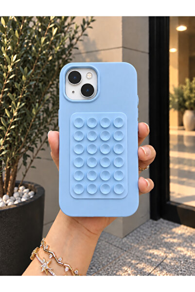 OVADA İPhone 13/14/15 Uyumlu Vantuzlu Silikon telefon Kılıfı
