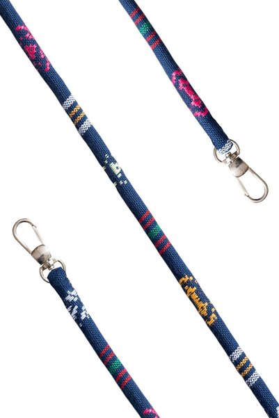 Hippi Pimenta Colorful 110 cm Drawstring Fabric Phone Strap Compatible with All Phones and Neck Strap