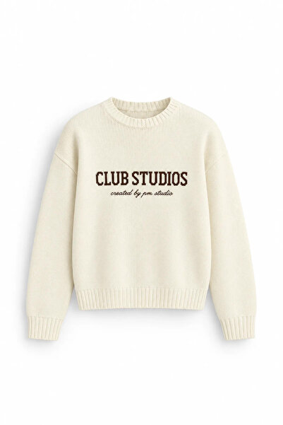 no7man Club Studios - White - Boxy Fit Crew Neck - Men's Sweatshirt