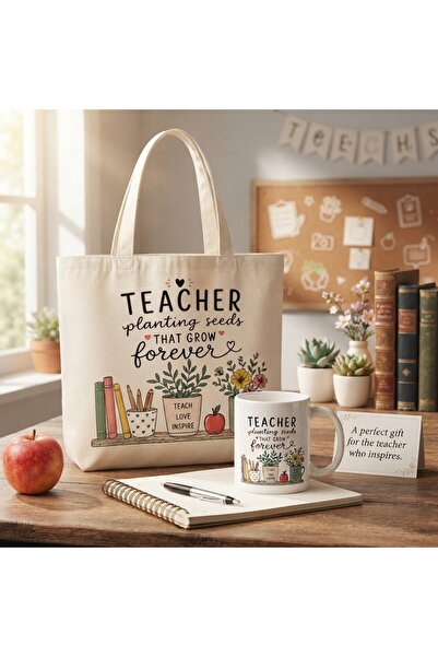 NASAQ Minimalist Canvas Tote Bag and Ceramic Coffee Mug Set – Plain Reusable ...