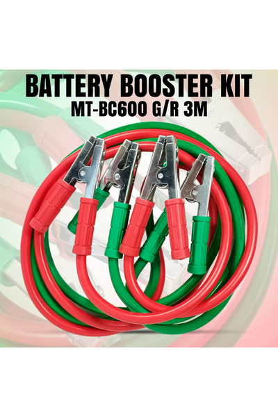 MTOOLS MT-BC600 G/R 3M Battery Booster Cable 600A 3 Meter Heavy Duty Copper J...