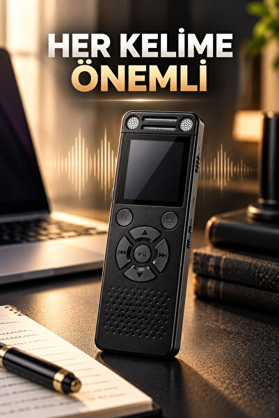 beemen 32 GB Dijital Ses Kayıt Cihazı 1536 Kbps WAV Ses Algılama Harici Mikrofon Line-In TF Kart Destekli HS-32