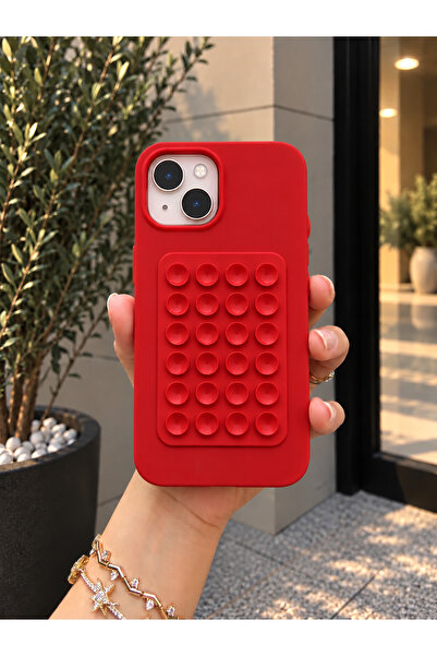 OVADA İPhone 13/14/15 Uyumlu Vantuzlu Silikon telefon Kılıfı