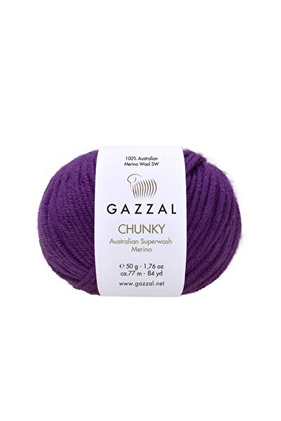 Gazzal Chunky 100% Merino Wool Thick Knitting Yarn 50 Gr 77 m Sweater Cardiga...