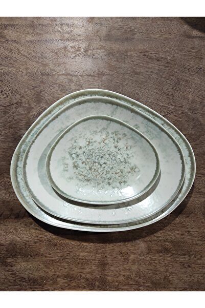 Kütahya Porselen 35 Cm, 30 cm and 22 cm 3-Piece Modern Presentation Plates