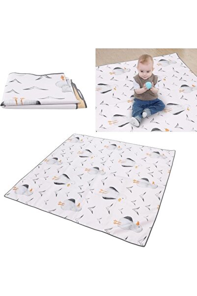 KASTWAVE 2 In 1 Splash Mat for Under Highchair, 51x51 Inch Mess Mat, Waterpro...
