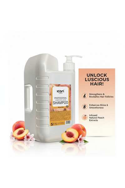 Ican London Professional Complex Peach Shampoo 5 Litre – Moisturising & Nourishing Shampoo for All Hair Types