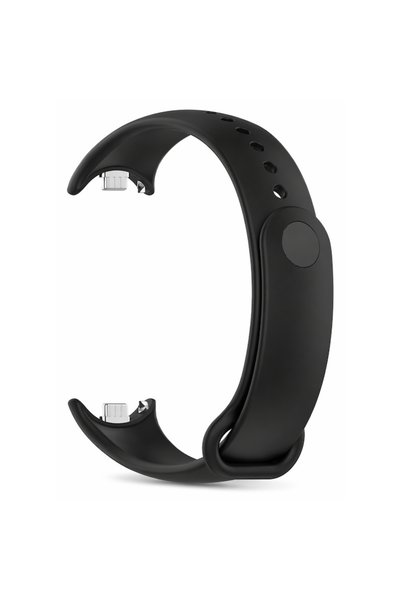CoolSmile Curea din silicon cu pin metalic, compatibilă cu Xiaomi Mi Band 8 / Mi Band 9 / Mi Band 10, Negru