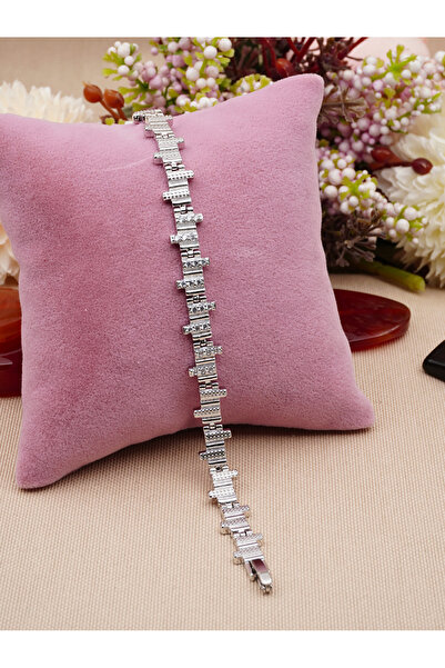 Bilge Kadın Aura Premium Zircon Stone Detailed Silver Color Xuping Steel Brac...