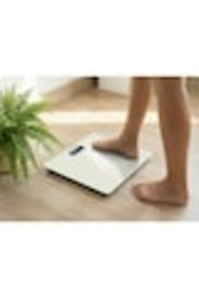 OEM Cântar electronic corporal AEROBIC, capacitate 180 kg, precizie 100 g, ecran LCD, sticlă securizată de 6 mm, 30 x 30 cm, Alb