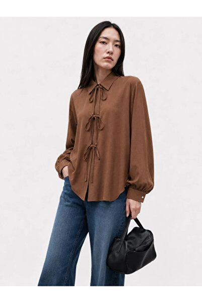 nazzain Bow Tie Kimono Shirt