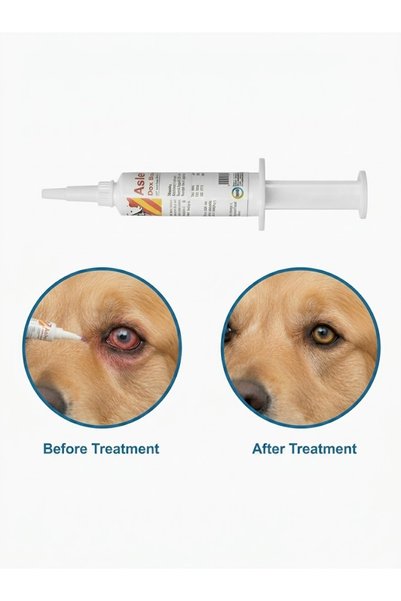 ashi Eye Pink Eye Ointment – Veterinary Eye Care for Dogs, Cats & Livestock, Relief for Red & Irritated Eyes
