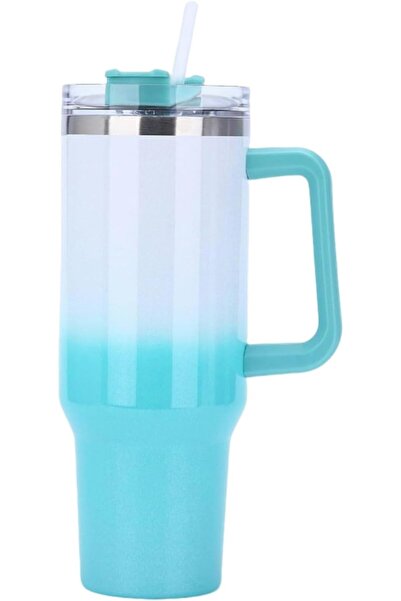 HALAMODO 40 oz Sublimation Blank Rainbow Tumbler with Handle and Straw Lid In...