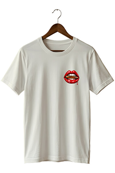 remonz تي شيرت عادي بتصميم خاص مطبوع عليه Widi و Lip