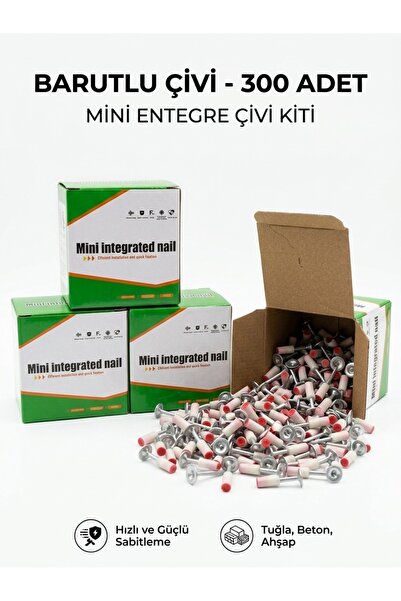 HASAL BARUTLU ÇİVİ 300 ADET