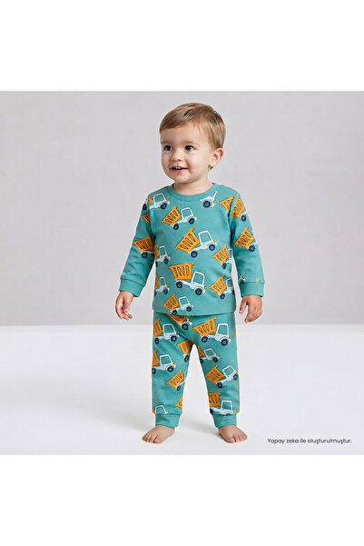 ebebek Hello Baby HelloBaby Erkek Bebek Pijama Takımı Araba Baskılı Çıtçıtlı ...