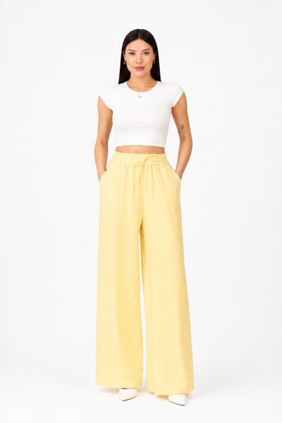 nazzain Strawberry Fabric Palazzo Trousers