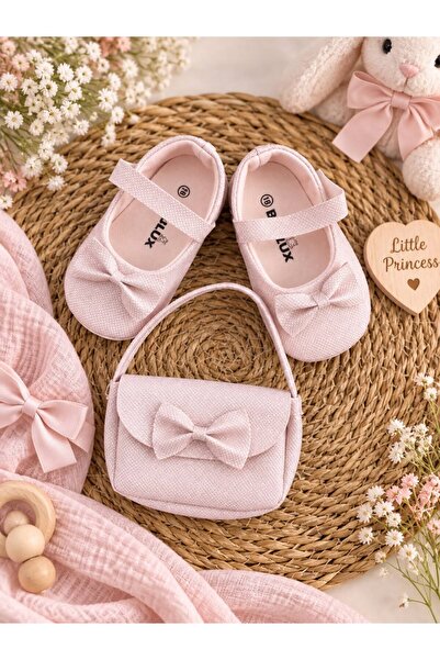BEBLUXBABY Baby Girl Glitter Bag and Ballerina (Shoes) Set