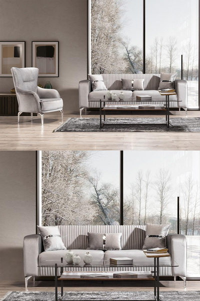 İYENA HOME LİVİNG Prenses Koltuk Takımı 3+3+1