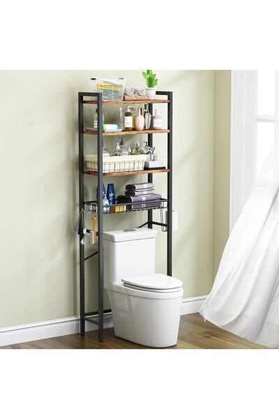 GENERAL Over The Toilet Storage, 4-Tier Bathroom Organizer Over Toilet, Bathr...