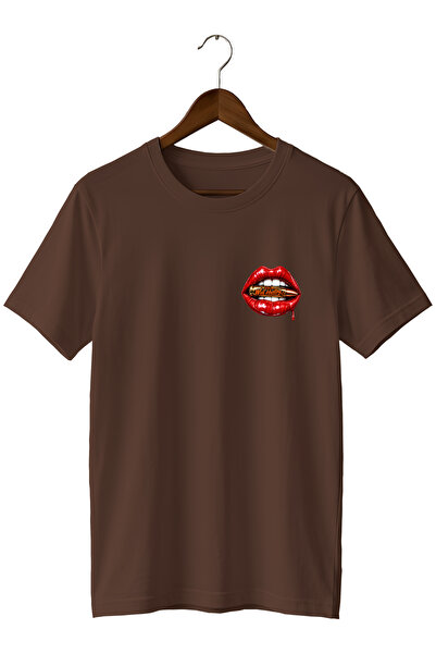 remonz تي شيرت عادي بتصميم خاص مطبوع عليه Widi و Lip