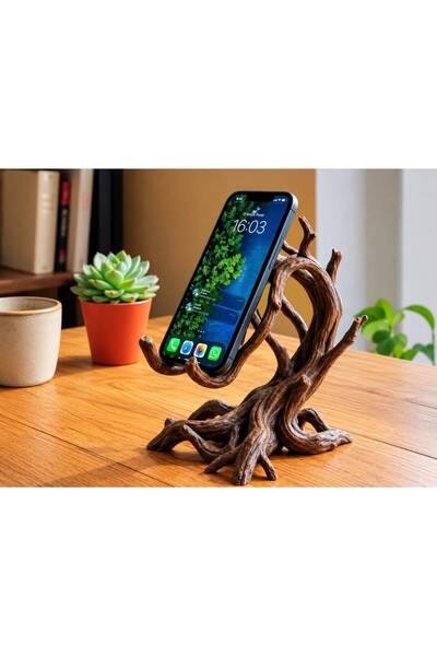 3D Baskı Ağaç Tasarımlı Telefon Standı
