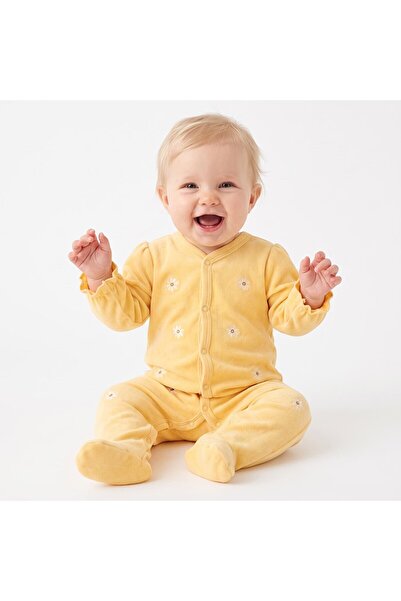 ebebek Hello Baby HelloBaby Yenidoğan Kadife Patikli Tulum
