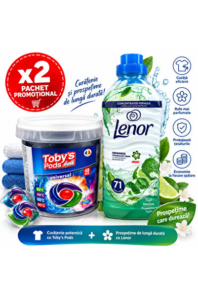 lenor Pachet Toby’s Pods 48 spalari+ Prosperimea Pajistii 71 spalari