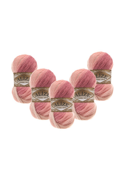 Alize Angora Gold Batik 5652 5 Pieces 500 Gr 2750 Mt 20% Wool 80% Acrylic Han...