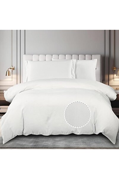 D DONETELLA FEEL THE LUXURY طقم غطاء لحاف مخطط من دونيتلا مقاس فردي 170×230 س...