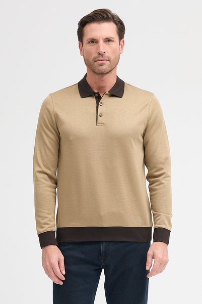 ENQUE Men's Polo Neck Long Sleeve Sweatshirt