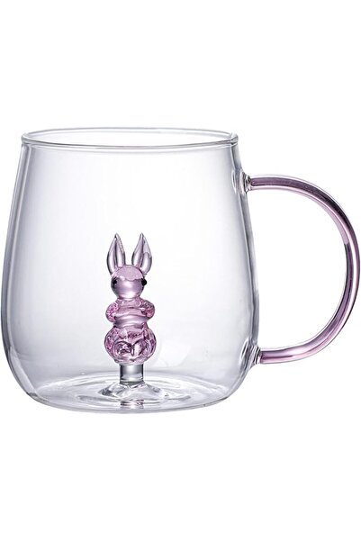 EXCEFORE Cute Animal Inside Clear Glass Cup, Clear Heat Resistant Design Doub...