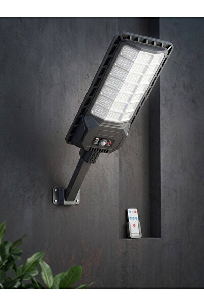 gaman 2000W Solar LED Projektör Güneş Enerjili Sensörlü - 336 LED Kumandalı Direkli Bahçe Sokak Aydınlatma