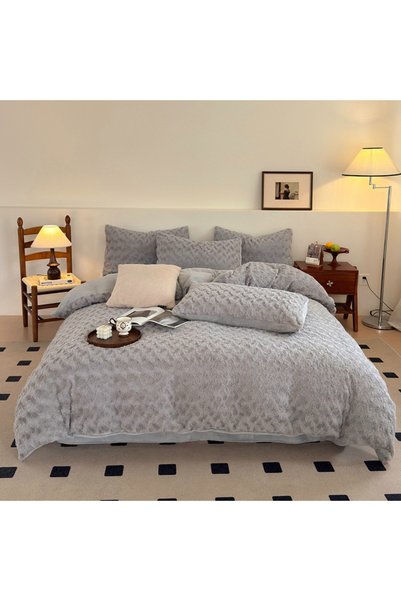 Casa New Concept Lenjerie pat dublu Cocolino Blăniță Iepure Lungă, Multiplă (...
