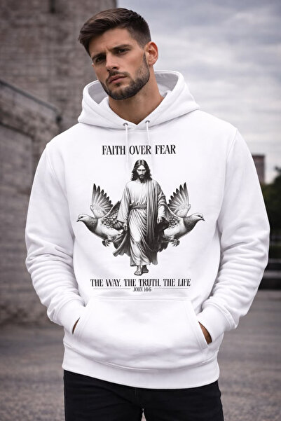 HAI COLLECTİON Unisex 3 İplik Figür Grafik Baskılı Oversize Hoodie – Kapüşonl...