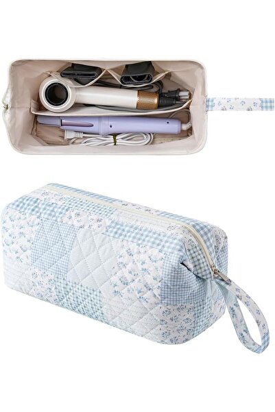 TERRIFI Hair Tool Organizer, Large Waterproof Quilted Travel Bag with Pattern...